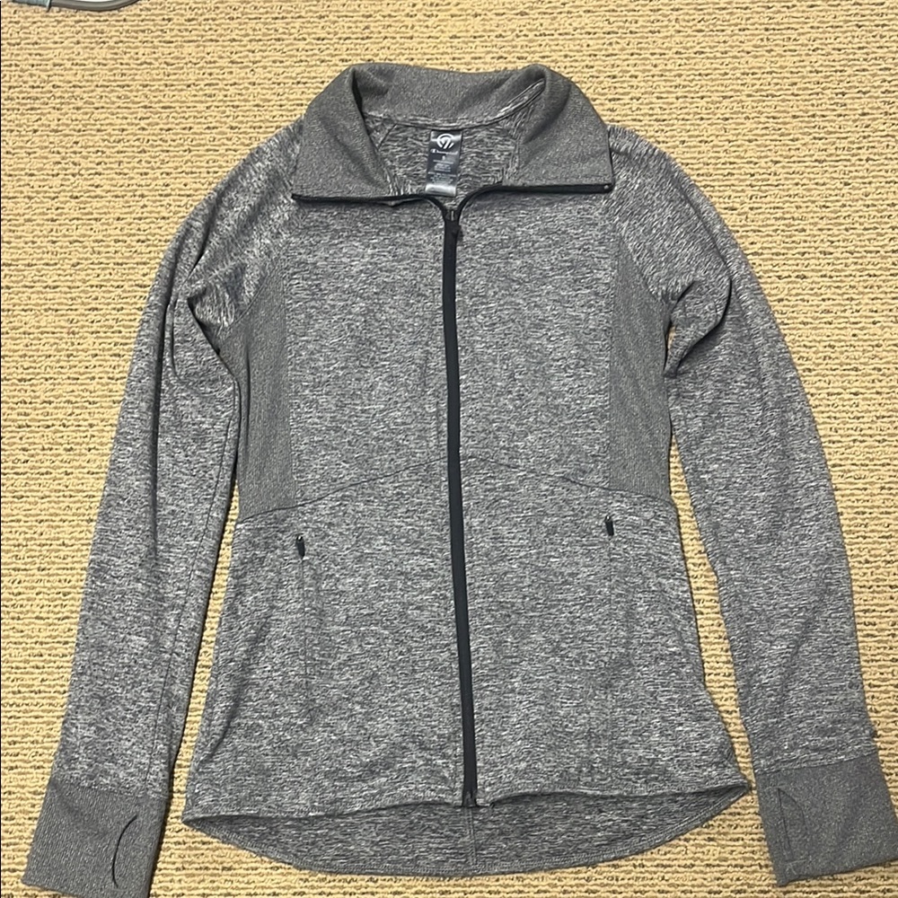 Champion Gray Athletic Zip-Up Jacket